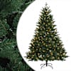 vidaXL Kunstlik kokkupandav j&otilde;ulupuu 120 cm 150 LED-i Soe valge