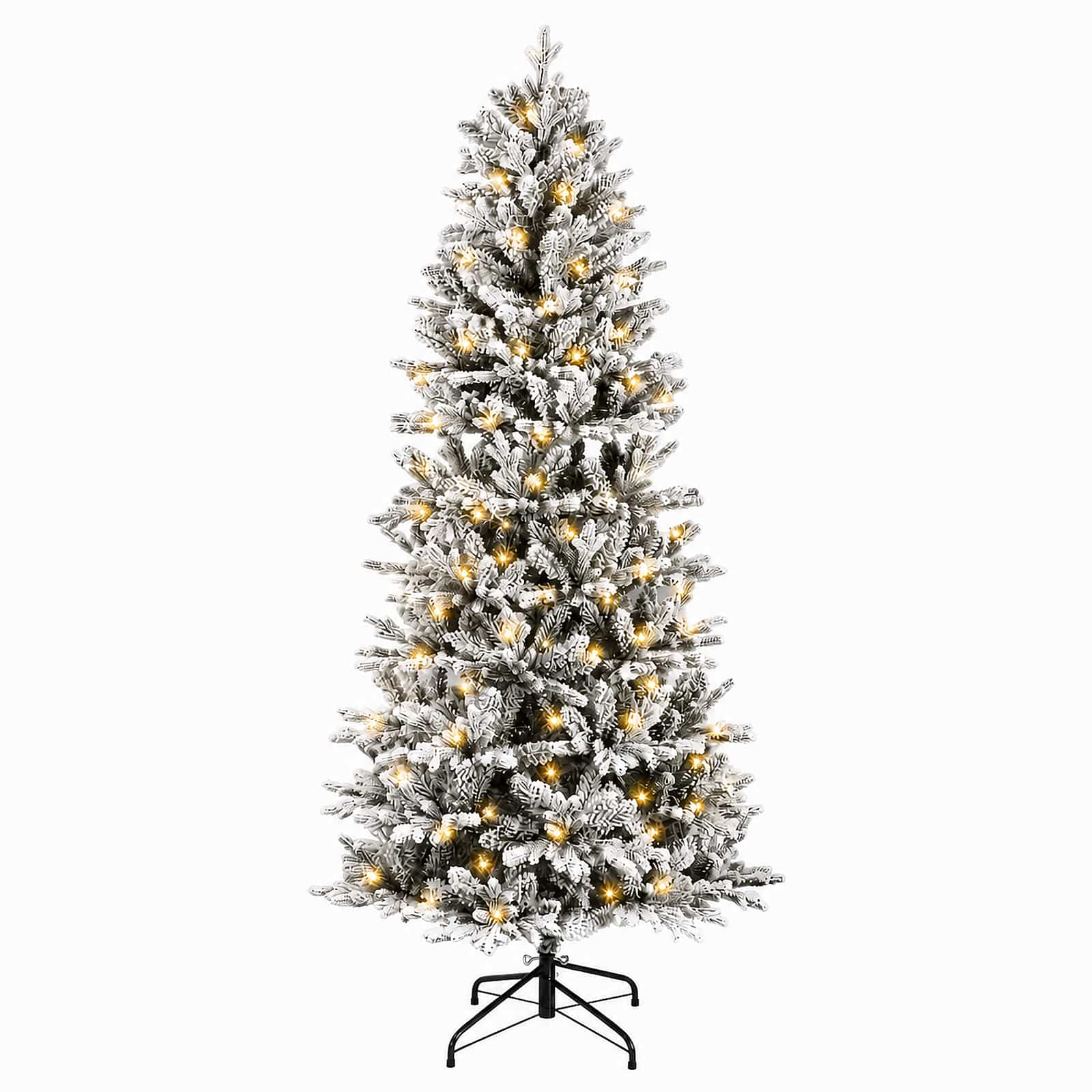Umetno Zložljivo Božično Drevo 150 cm 150 LED Toplo bela
