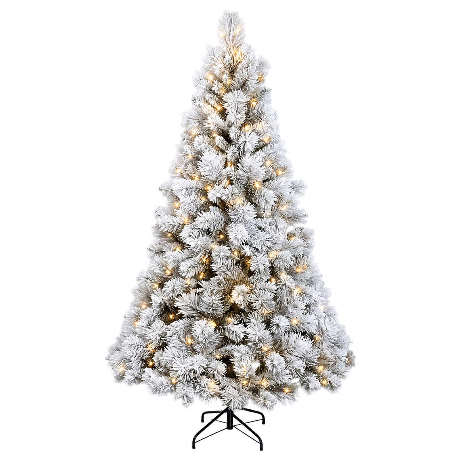 Umetno Zložljivo Božično Drevo 150 cm 150 LED Toplo bela
