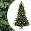 vidaXL Kunstlik kokkupandav j&otilde;ulupuu 120 cm 150 LED-i Soe valge