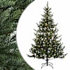 vidaXL Kunstlik kokkupandav j&otilde;ulupuu 120 cm 150 LED-i Soe valge