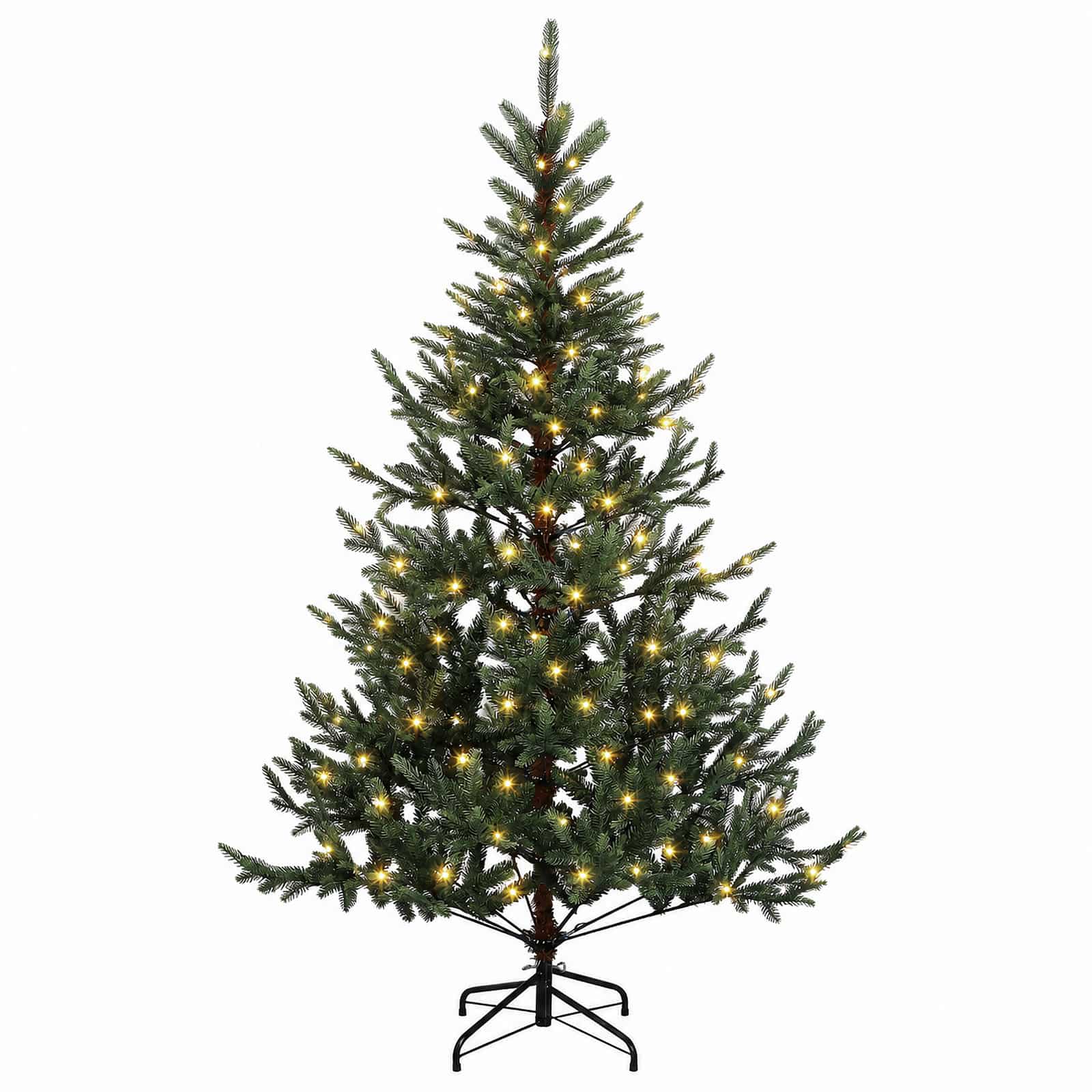 Umetno Zložljivo Božično Drevo 120 cm 150 LED Toplo bela