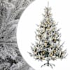 vidaXL Kunstlik kokkupandav j&otilde;ulupuu 120 cm 150 LED-i Soe valge