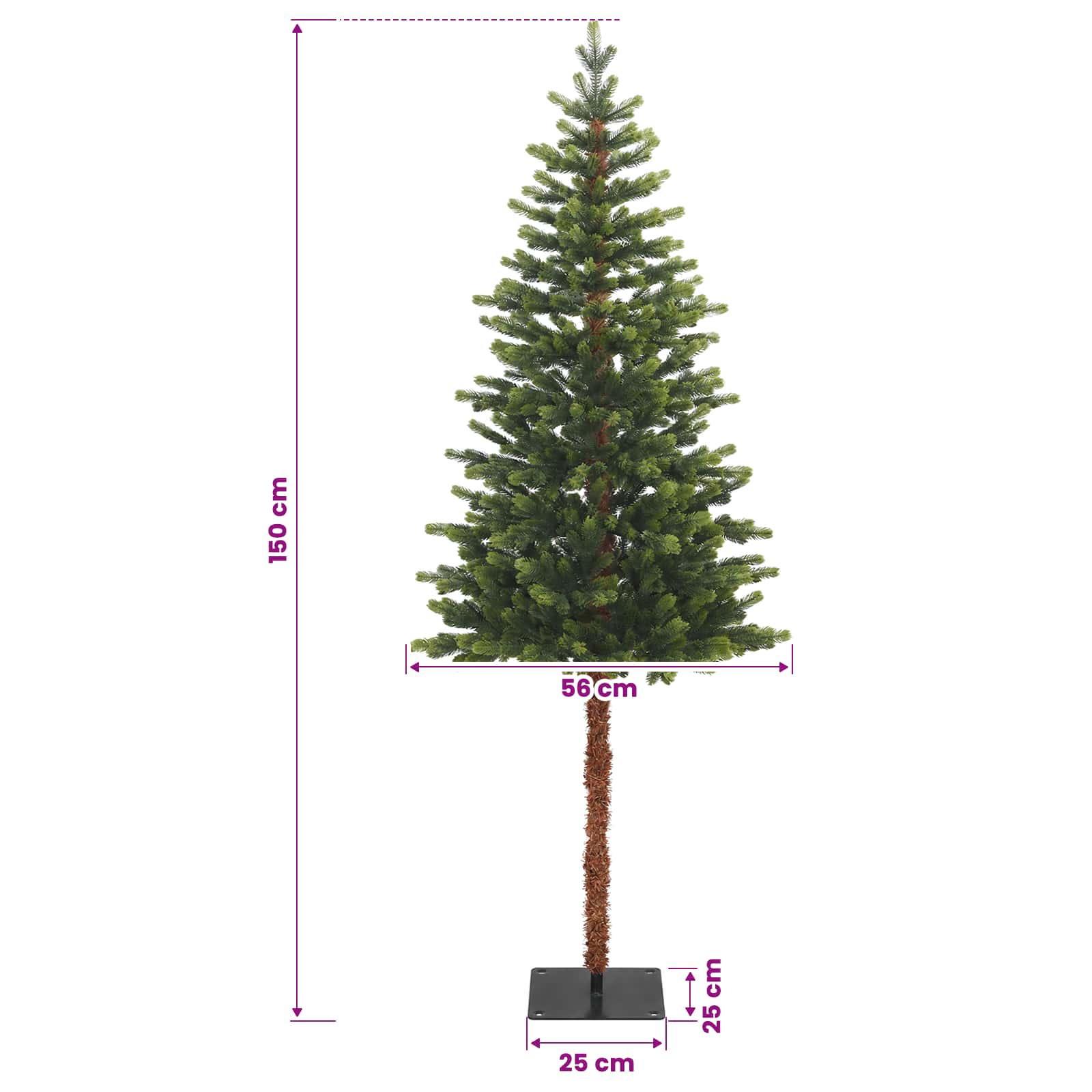 Umetno Zložljivo Božično Drevo 150 cm 150 LED Toplo bela