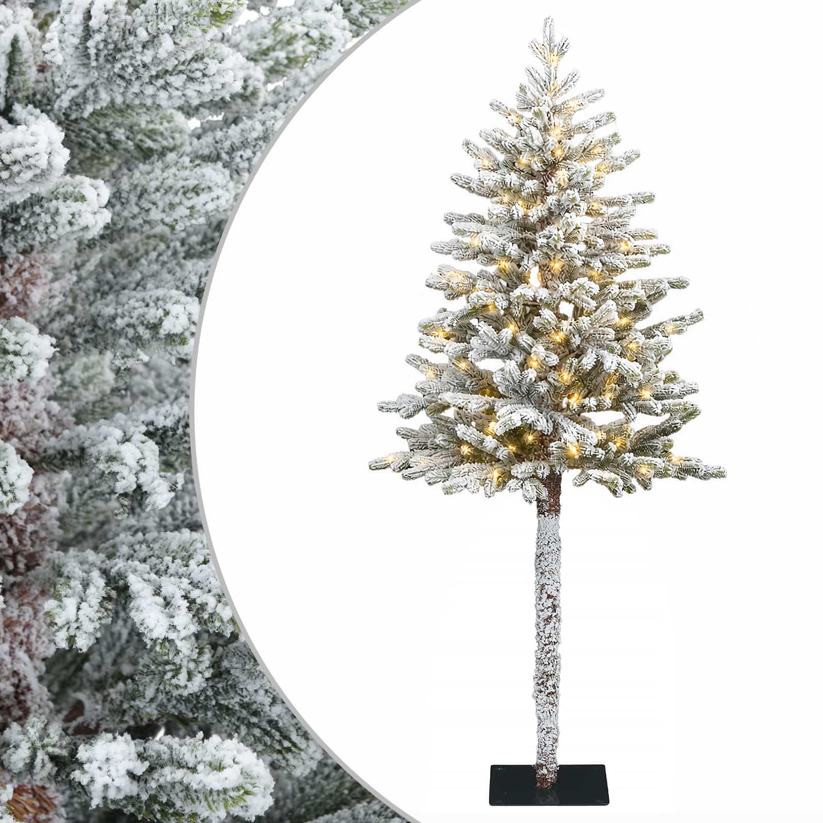 Umetno Zložljivo Božično Drevo 120 cm 150 LED Toplo bela