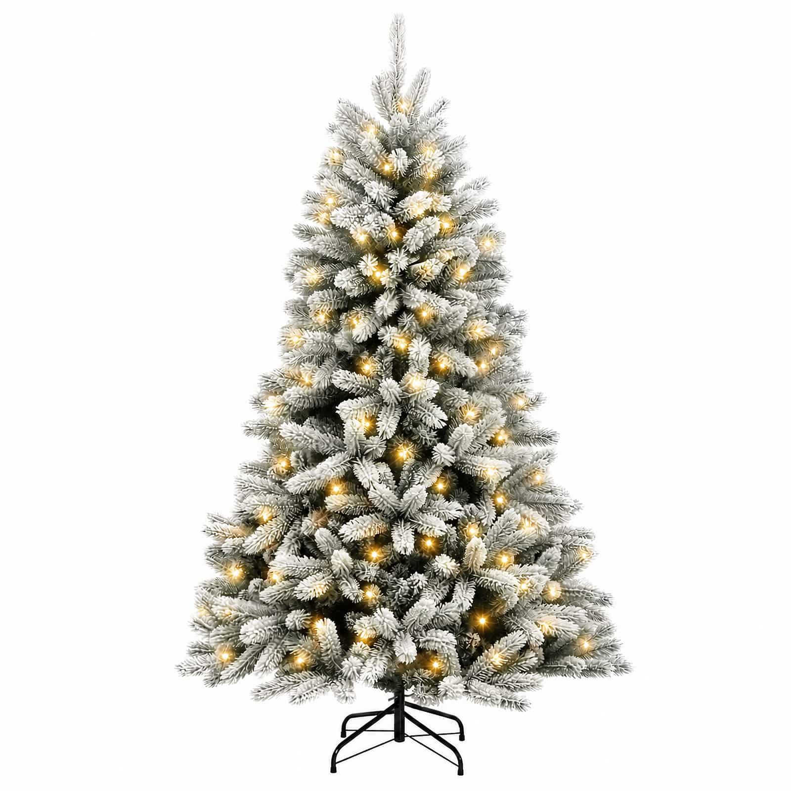 Umetno Zložljivo Božično Drevo 120 cm 150 LED Toplo bela
