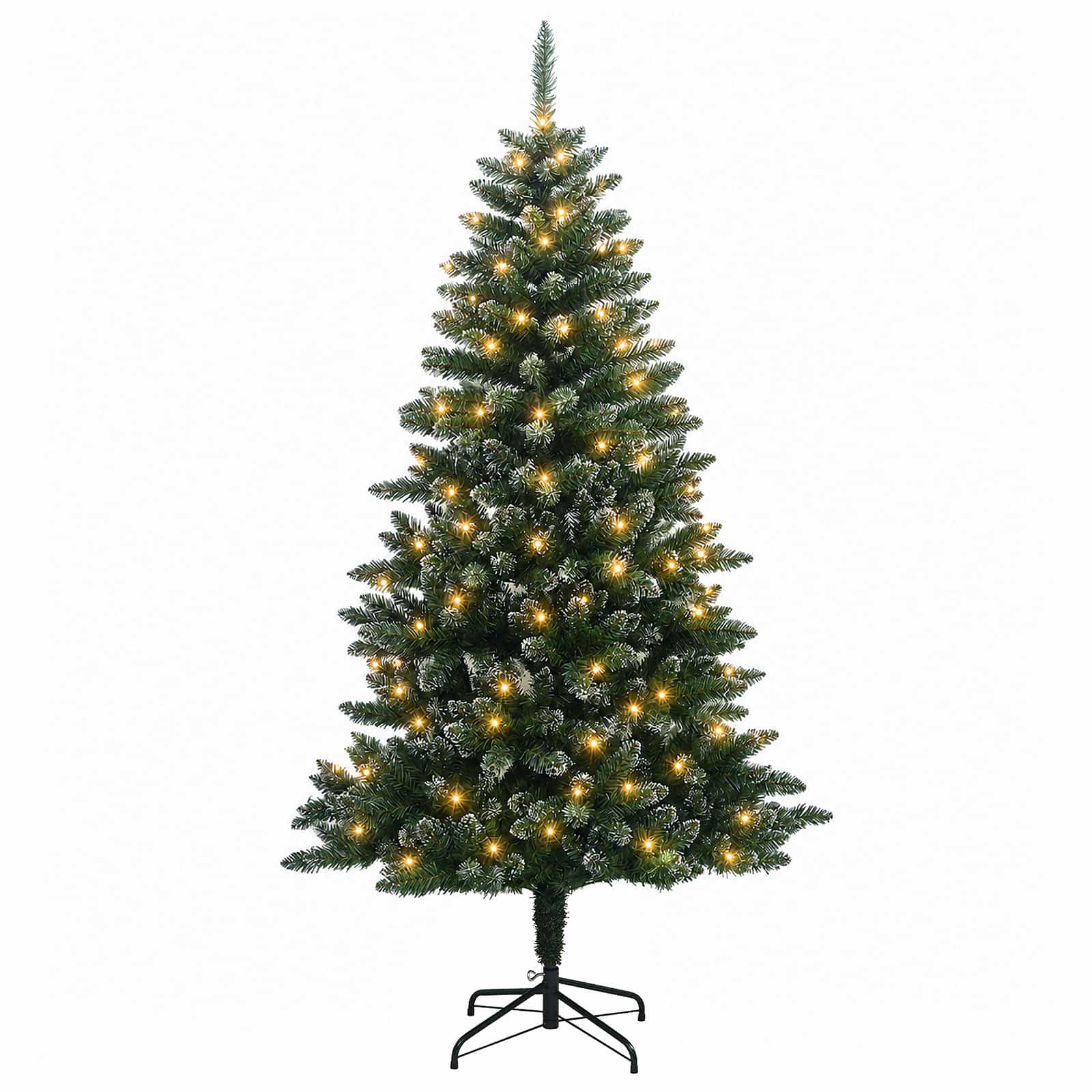 Umetno Zložljivo Božično Drevo 150 cm 150 LED Toplo bela
