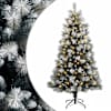 vidaXL Kunstlik kokkupandav j&otilde;ulupuu 120 cm 150 LED-i Soe valge