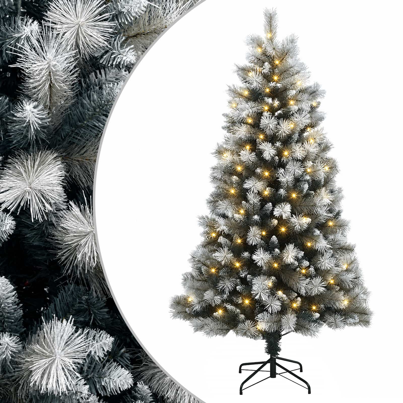 Umetno Zložljivo Božično Drevo 150 cm 150 LED Toplo bela