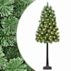 vidaXL Kunstlik kokkupandav j&otilde;ulupuu 120 cm 150 LED-i Soe valge
