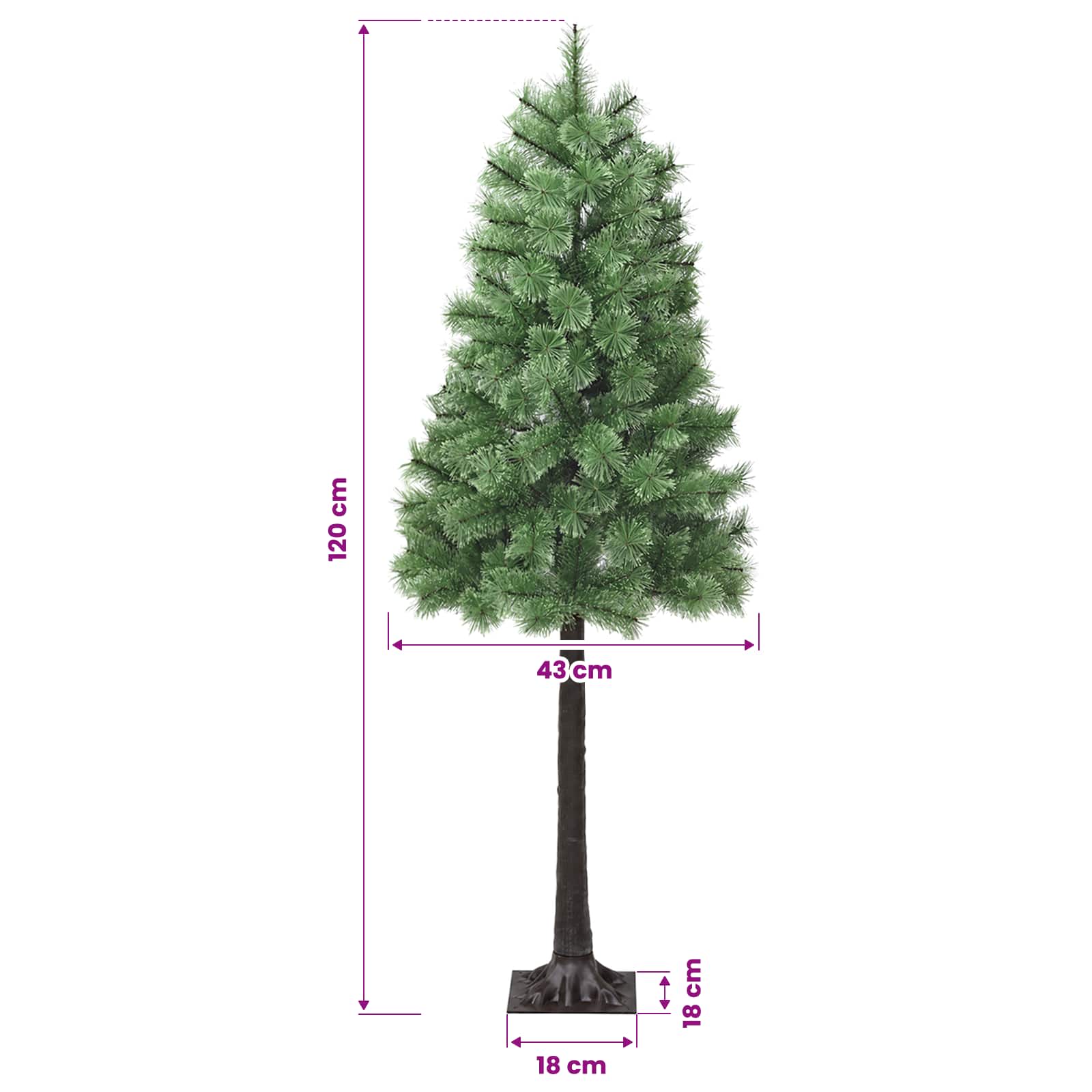 Artificial Hinged Christmas Tree with Baubles 150 LEDs size guide