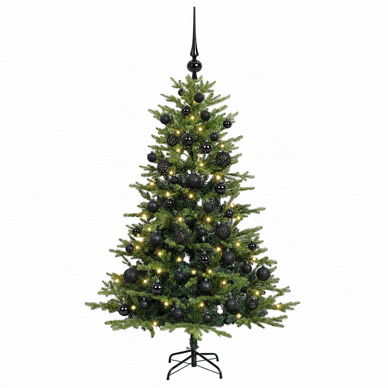 Umetna božična jelka z bučko 150 cm 150 LED Toplo bela