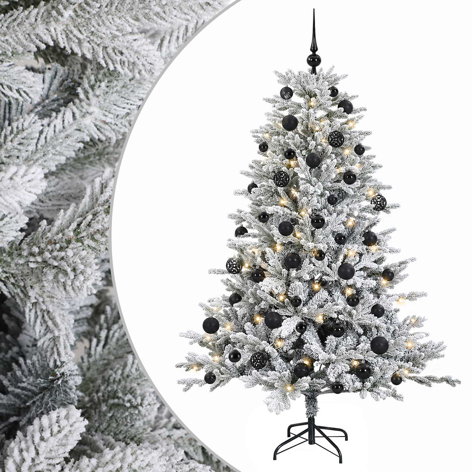 Umetna božična jelka z bučko 150 cm 150 LED Toplo bela