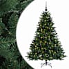 vidaXL Kunstkuusk koos j&otilde;ulukuuliga 120 cm 150 LED-i Soe valge