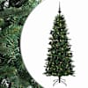 vidaXL Kunstkuusk koos j&otilde;ulukuuliga 120 cm 150 LED-i Soe valge