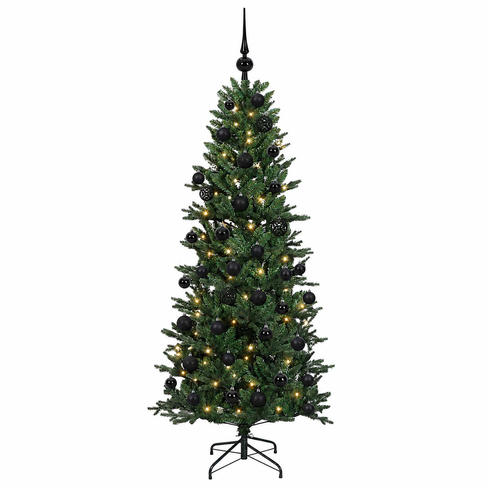 Umetna božična jelka z bučko 150 cm 150 LED Toplo bela