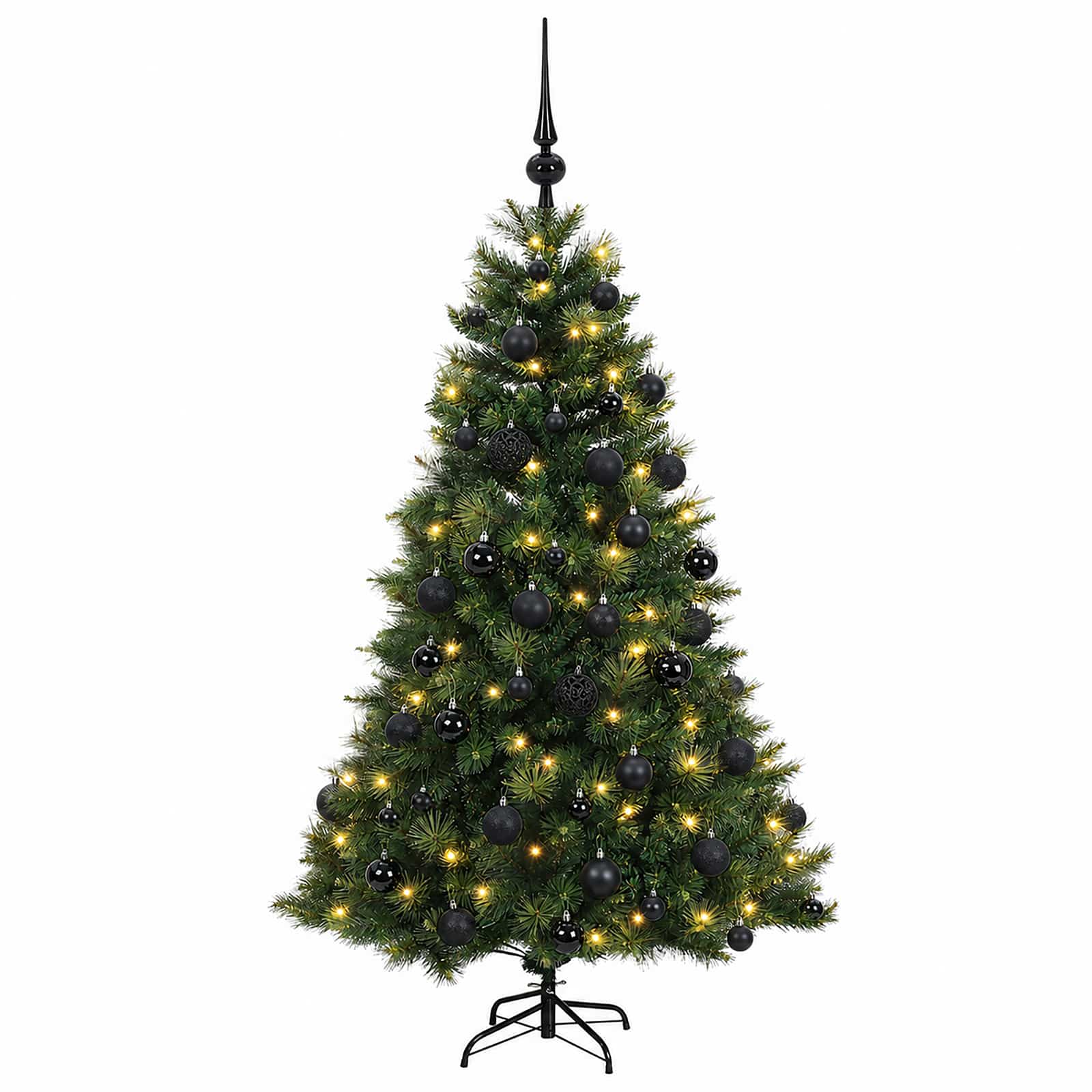 Umetna božična jelka z bučko 120 cm 150 LED Toplo bela