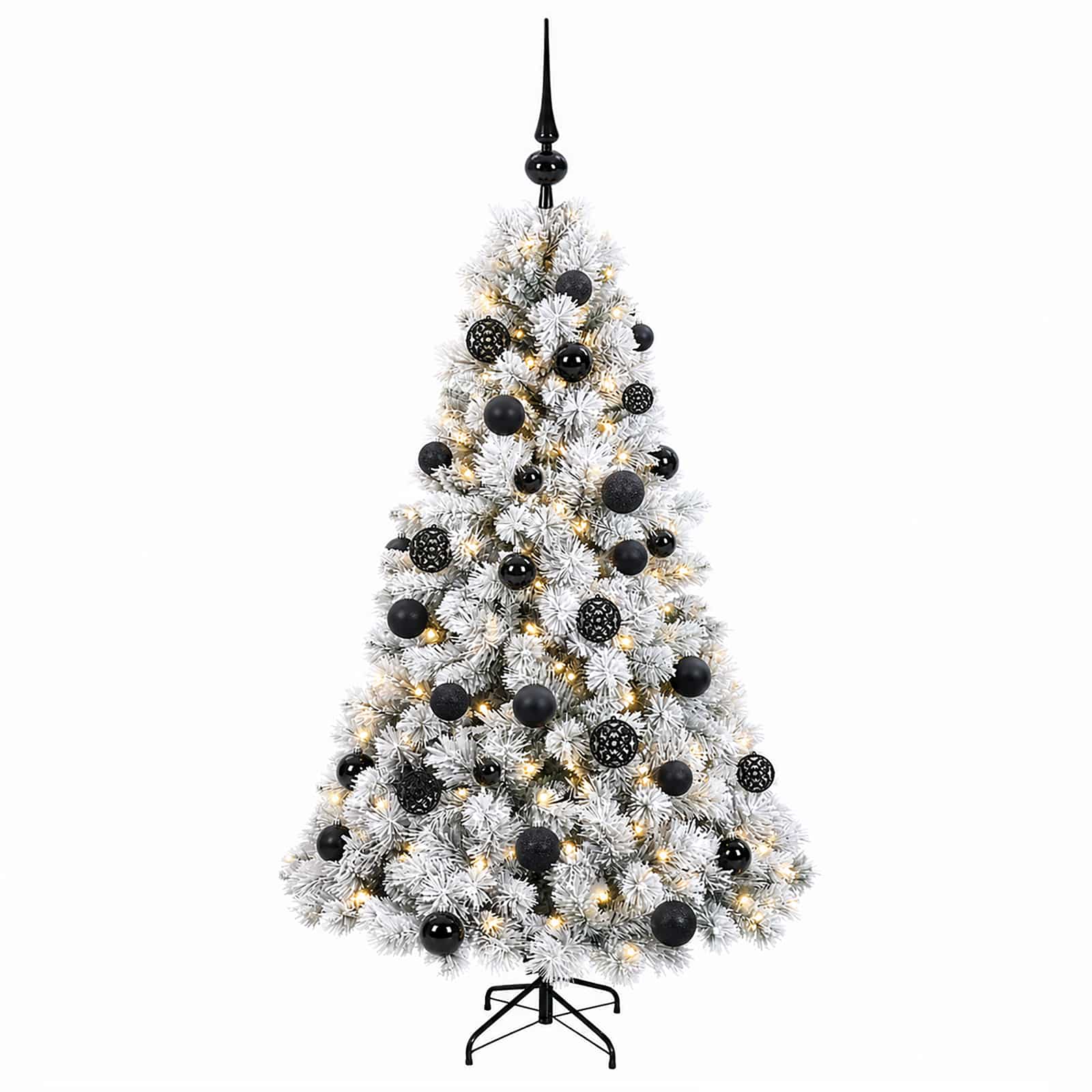 Umetna božična jelka z bučko 150 cm 150 LED Toplo bela