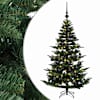vidaXL Kunstkuusk koos j&otilde;ulukuuliga 120 cm 150 LED-i Soe valge