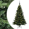 vidaXL Kunstkuusk koos j&otilde;ulukuuliga 120 cm 150 LED-i Soe valge
