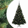 vidaXL Kunstkuusk koos j&otilde;ulukuuliga 120 cm 150 LED-i Soe valge