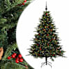 vidaXL Kunstkuusk koos j&otilde;ulukuuliga 120 cm 150 LED-i Soe valge