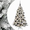 vidaXL Tehisj&otilde;ulukuusk koos kaunistustega 150 cm 150 LED-i Soe valge
