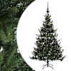 vidaXL Kunstkuusk koos j&otilde;ulukuuliga 120 cm 150 LED-i Soe valge