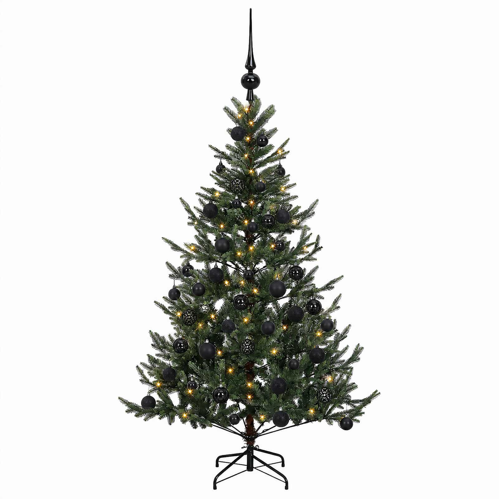 Umetna božična jelka z bučko 150 cm 150 LED Toplo bela