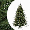 vidaXL Kunstkuusk koos j&otilde;ulukuuliga 120 cm 150 LED-i Soe valge