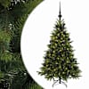 vidaXL Kunstkuusk koos j&otilde;ulukuuliga 120 cm 150 LED-i Soe valge