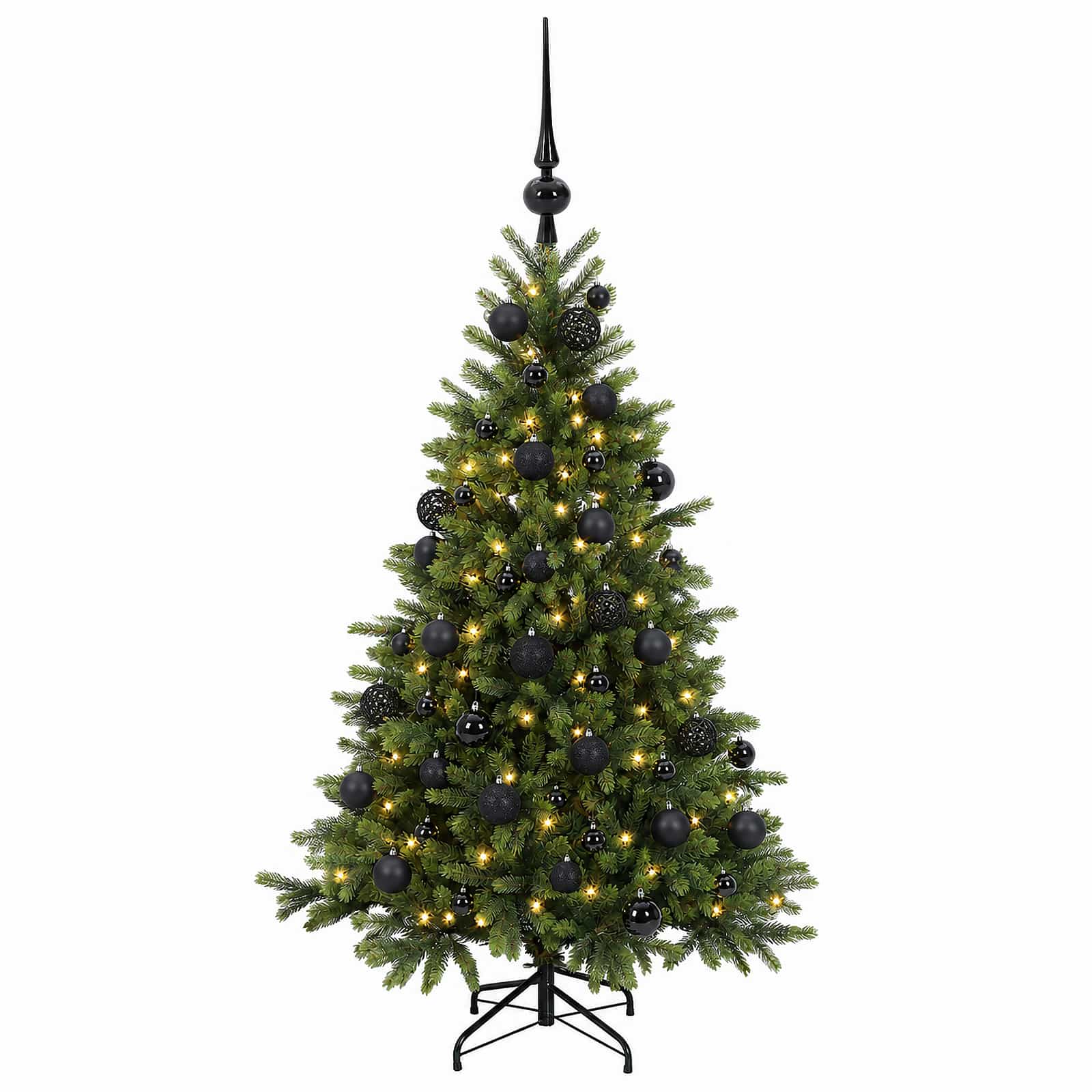 Umetna božična jelka z bučko 150 cm 150 LED Toplo bela