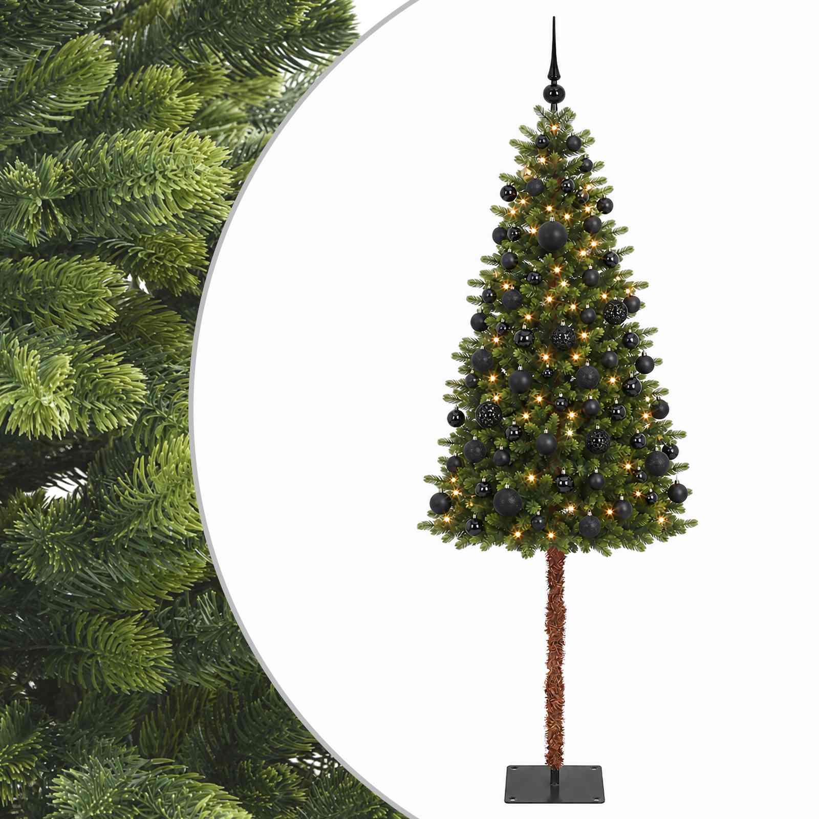 Umjetno božično drevo z okrasnimi kroglami 150 cm 150 LED