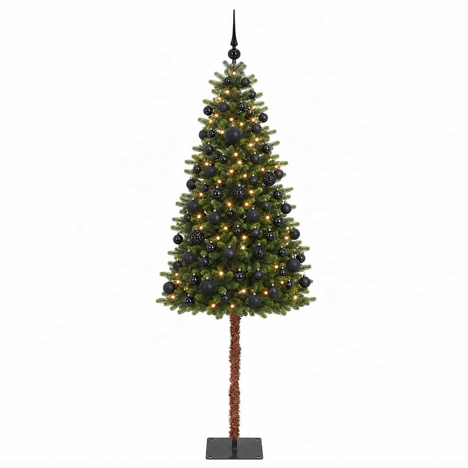 Umjetno božično drevo z okrasnimi kroglami 150 cm 150 LED