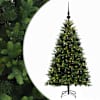 vidaXL Tehisj&otilde;ulukuusk koos kaunistustega 120 cm 150 LED-i Soe valge