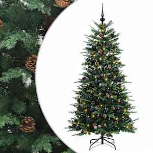 vidaXL Kunstlik kokkupandav j&otilde;ulupuu 150 cm 150 LED-i Soe valge
