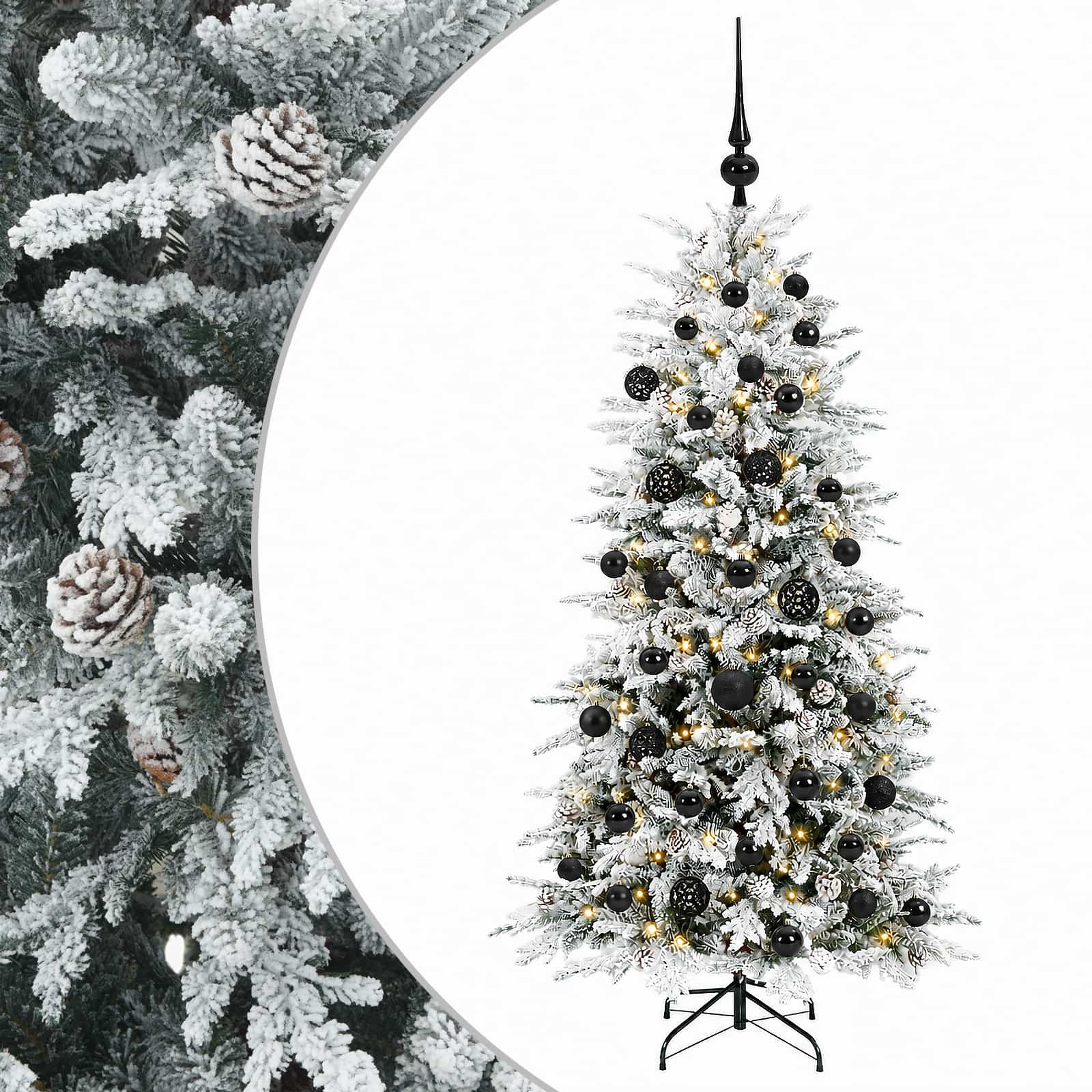vidaXL Umelý Sklápací Vianočný Stromček 120 cm 150 LED Teplá biela