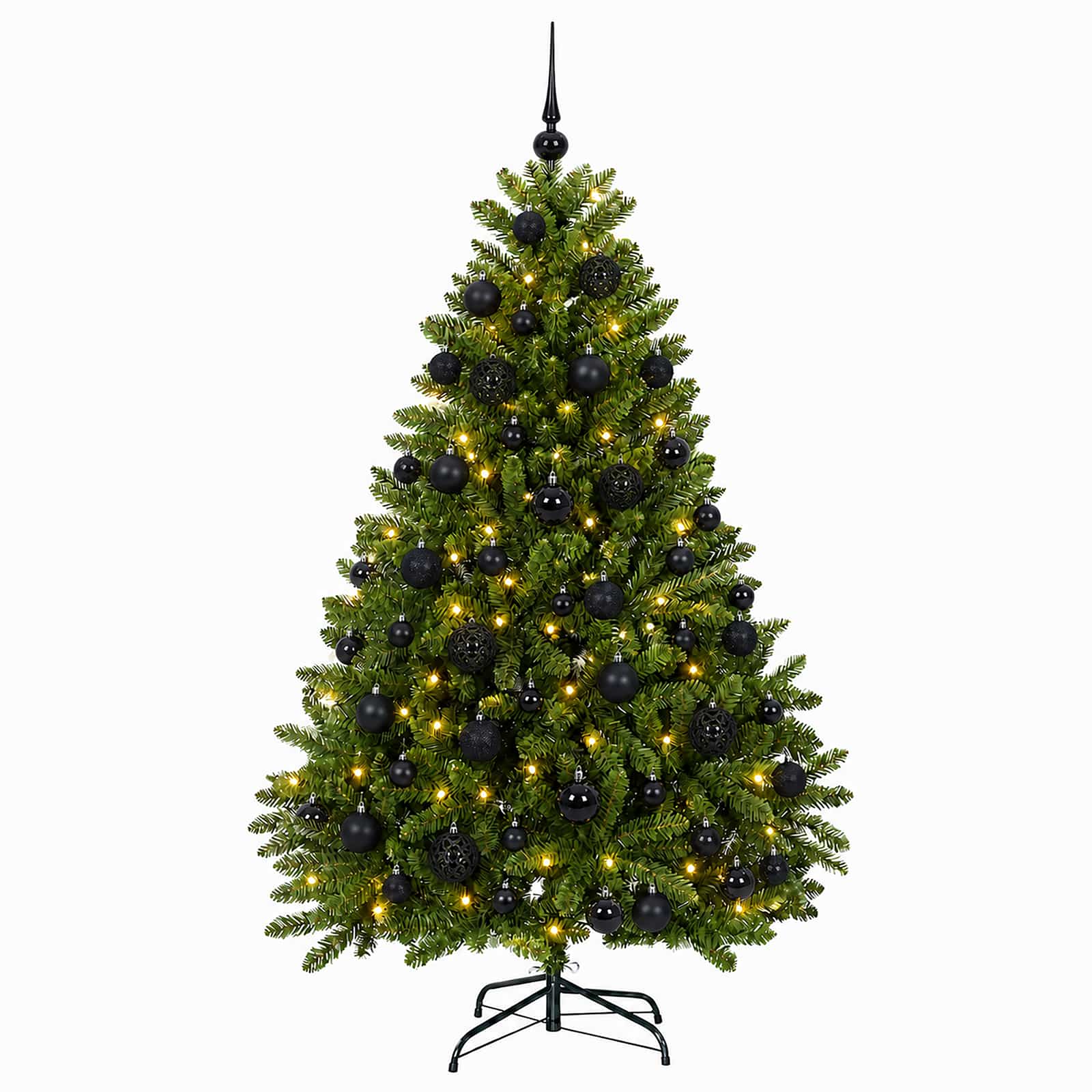 vidaXL Kunstkerstboom lichtgroen met kerstballen 120 cm 150 LED's groen, foto 4