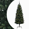 vidaXL Tehisj&otilde;ulukuusk koos kaunistustega 120 cm 150 LED-i Soe valge