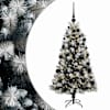 vidaXL Kunstlik hingedega j&otilde;ulupuu koos kuulidega 120 cm 150 LED-i