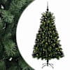vidaXL Kunstlik hingedega j&otilde;ulupuu koos kuulidega 150 cm 150 LED-i