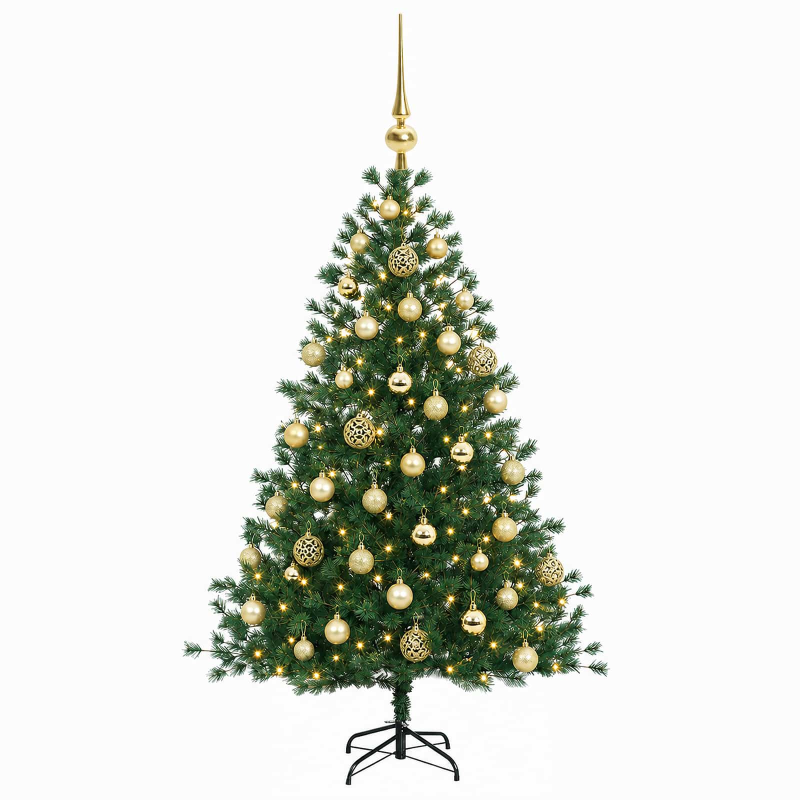 Umetna božična jelka z bučko 120 cm 150 LED Toplo bela