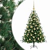vidaXL Kunstkuusk koos j&otilde;ulukuuliga 150 cm 150 LED-i Soe valge