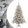 vidaXL Kunstkuusk koos j&otilde;ulukuuliga 120 cm 150 LED-i Soe valge