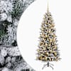 vidaXL Kunstkuusk koos j&otilde;ulukuuliga 120 cm 150 LED-i Soe valge