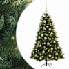 vidaXL Kunstkuusk koos j&otilde;ulukuuliga 120 cm 150 LED-i Soe valge