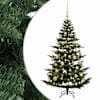 vidaXL Kunstkuusk koos j&otilde;ulukuuliga 120 cm 150 LED-i Soe valge
