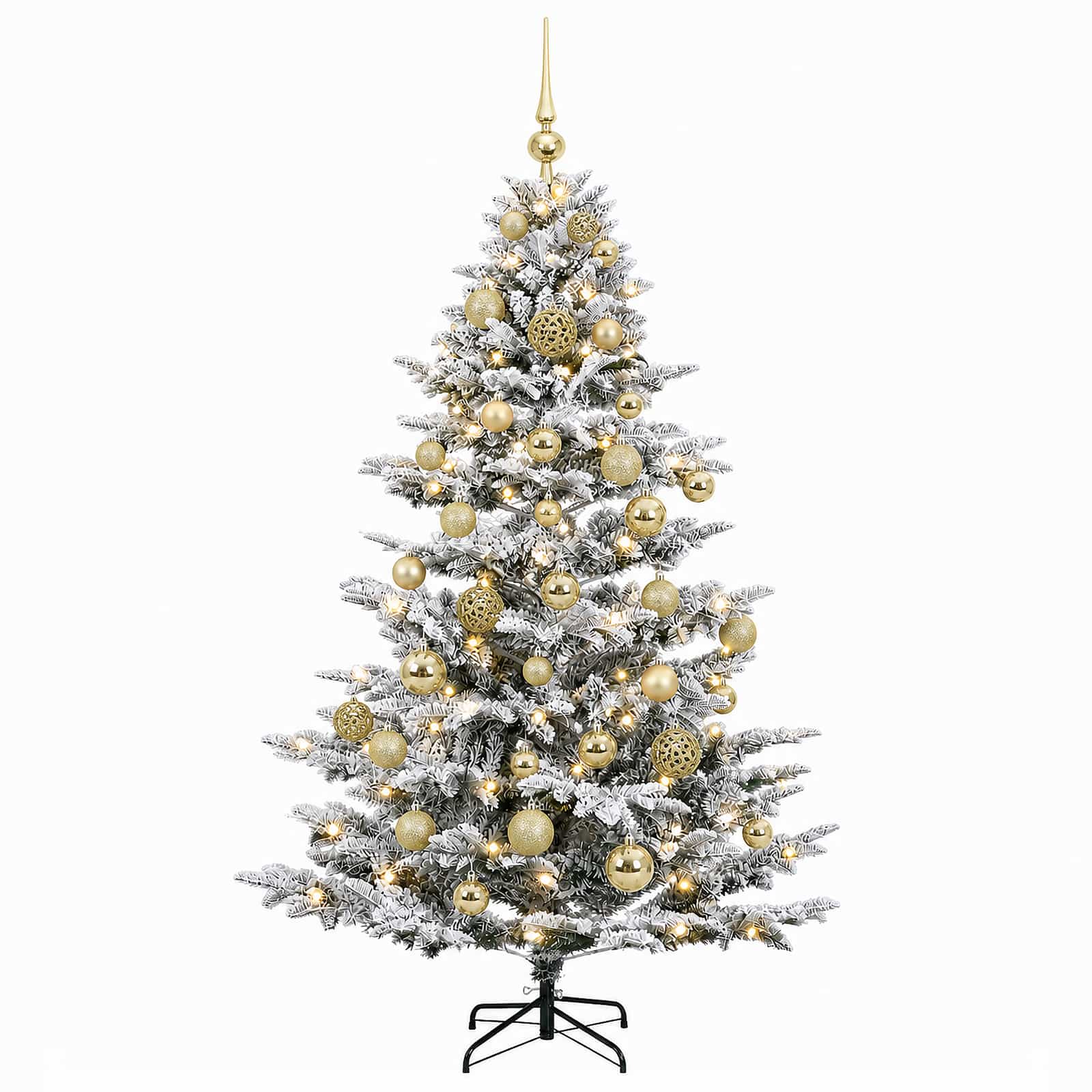 Umetna božična jelka z bučko 120 cm 150 LED Toplo bela