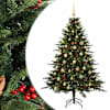 vidaXL Kunstkuusk koos j&otilde;ulukuuliga 120 cm 150 LED-i Soe valge