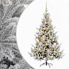 vidaXL Kunstkuusk koos j&otilde;ulukuuliga 120 cm 150 LED-i Soe valge